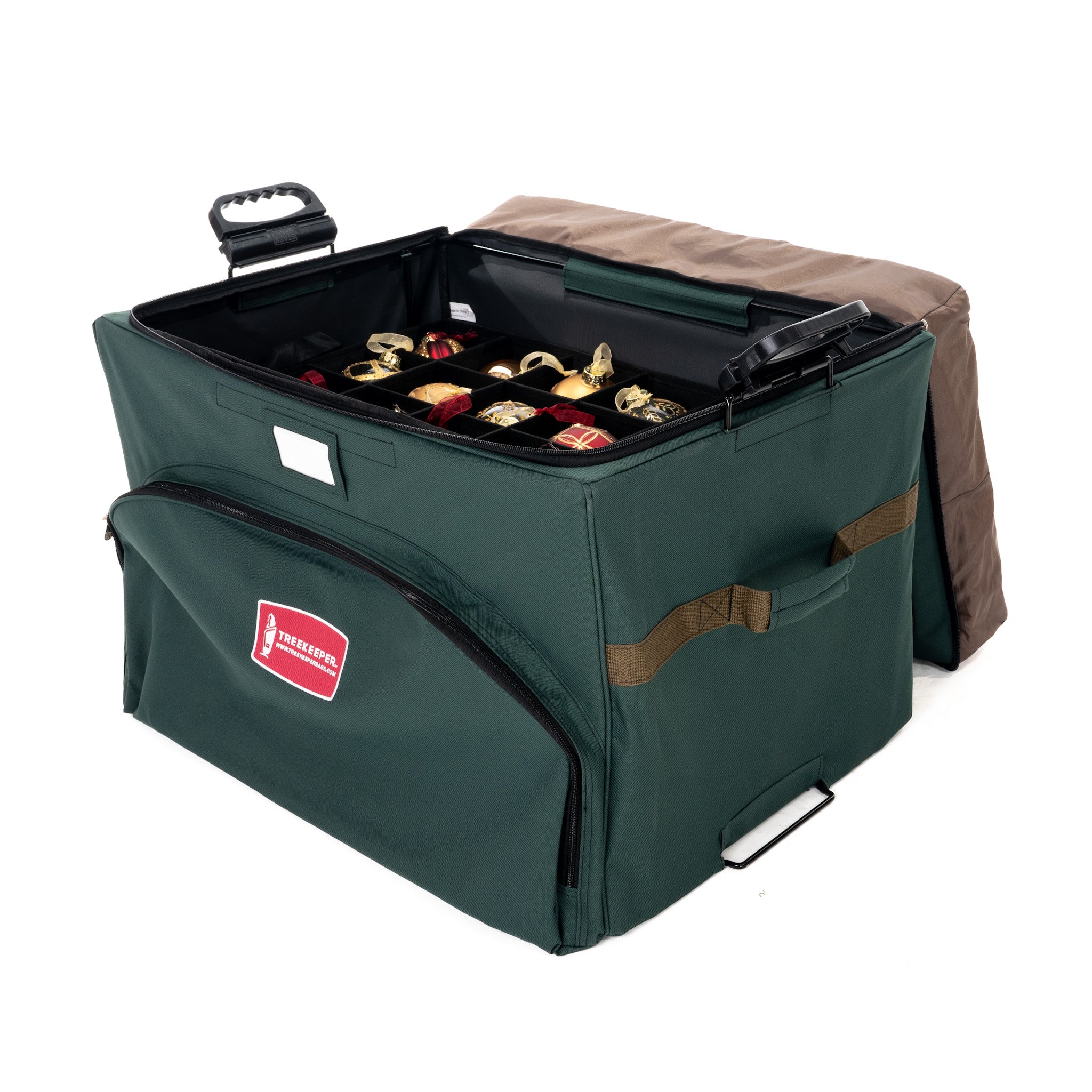 Large Ornament Storage Box with Top Pocket - Christmas World