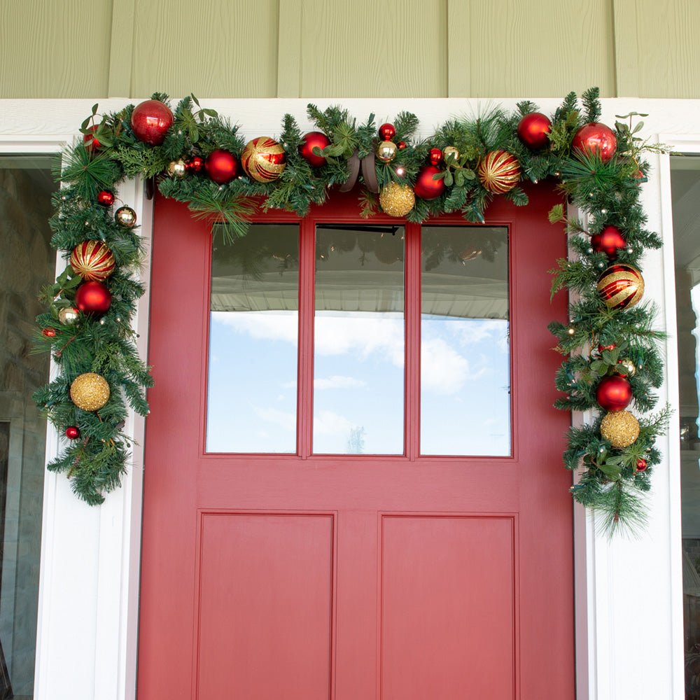 Christmas Classic Red & Gold Garland - 9 Foot - Christmas World
