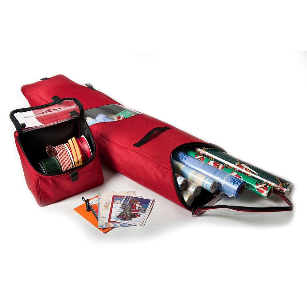 Hanging Wrapping Paper Storage Bag - Christmas World