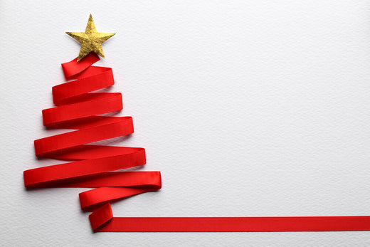 A Christmas tree made out of red Christmas ribbon | Christmas World