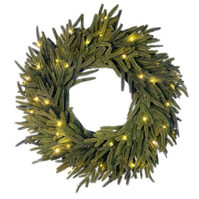 Norfolk Pre-Lit LED Wreath | Christmas World