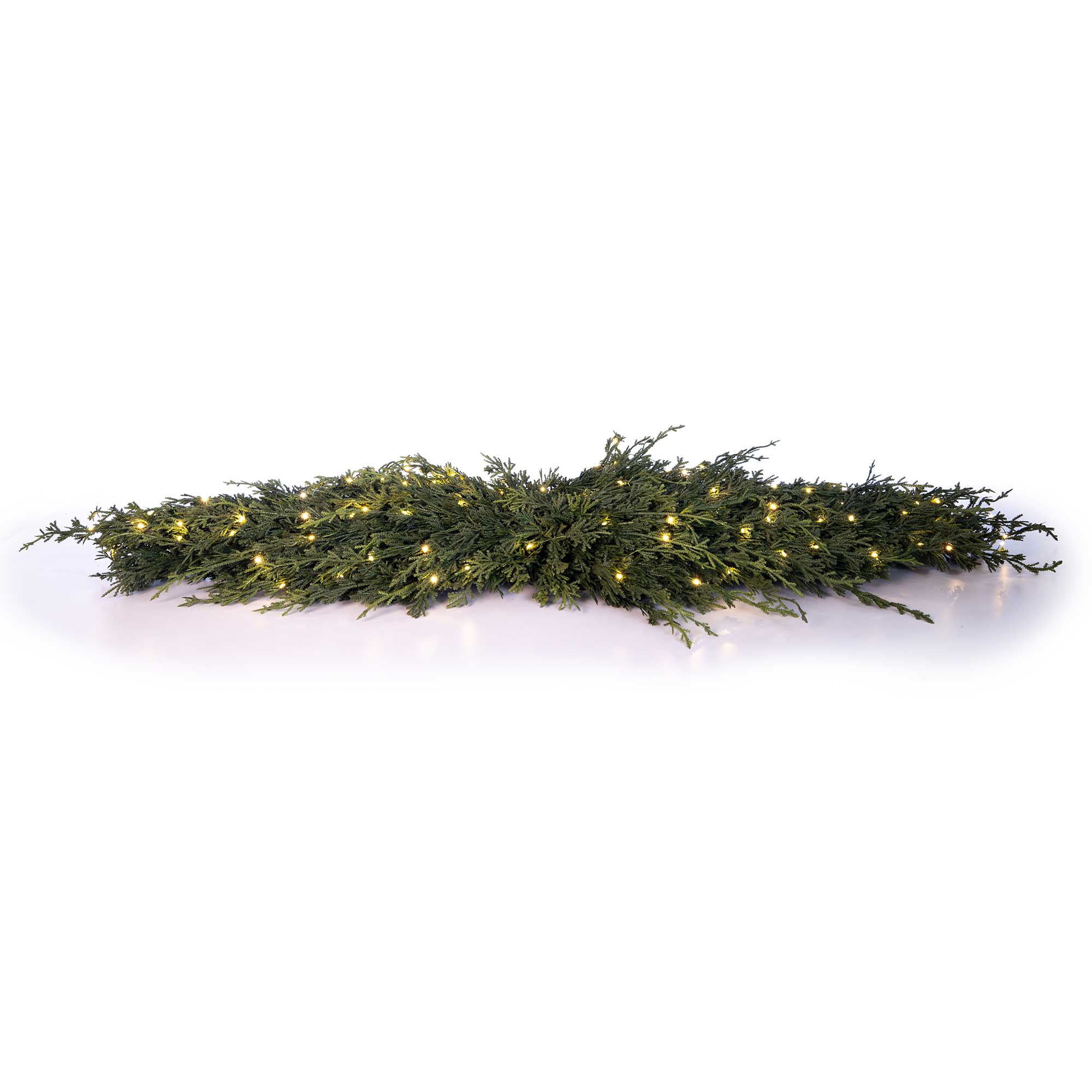 Cypress Pre - Lit Table Top Swag - Christmas World
