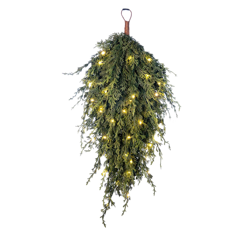 Cedar Pre-Lit Teardrop Swag | Christmas World