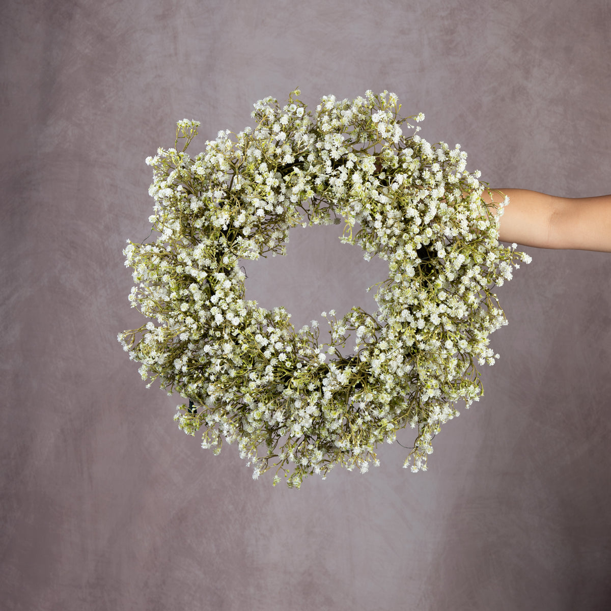 Baby's Breath Wreath - Unlit (30 Inch)