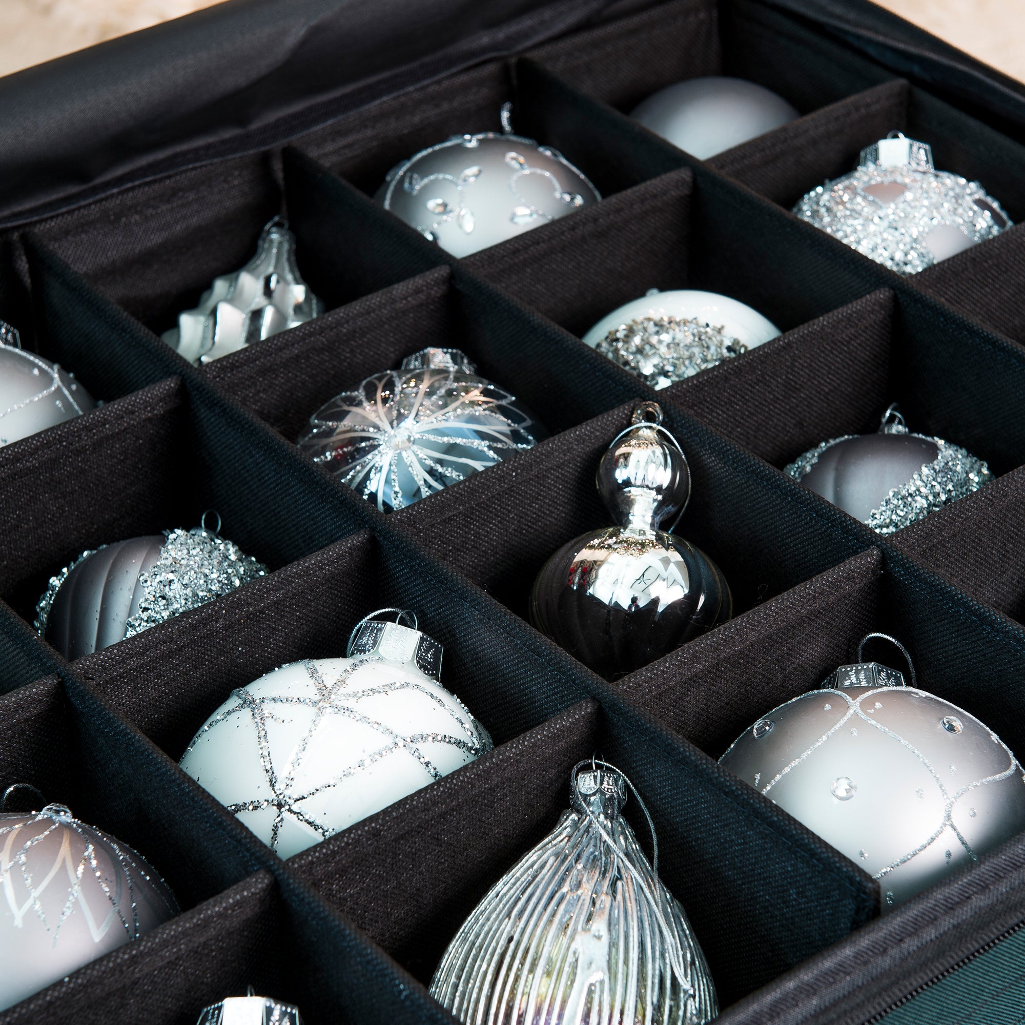 Three Tray Christmas Ornament Storage - Christmas World