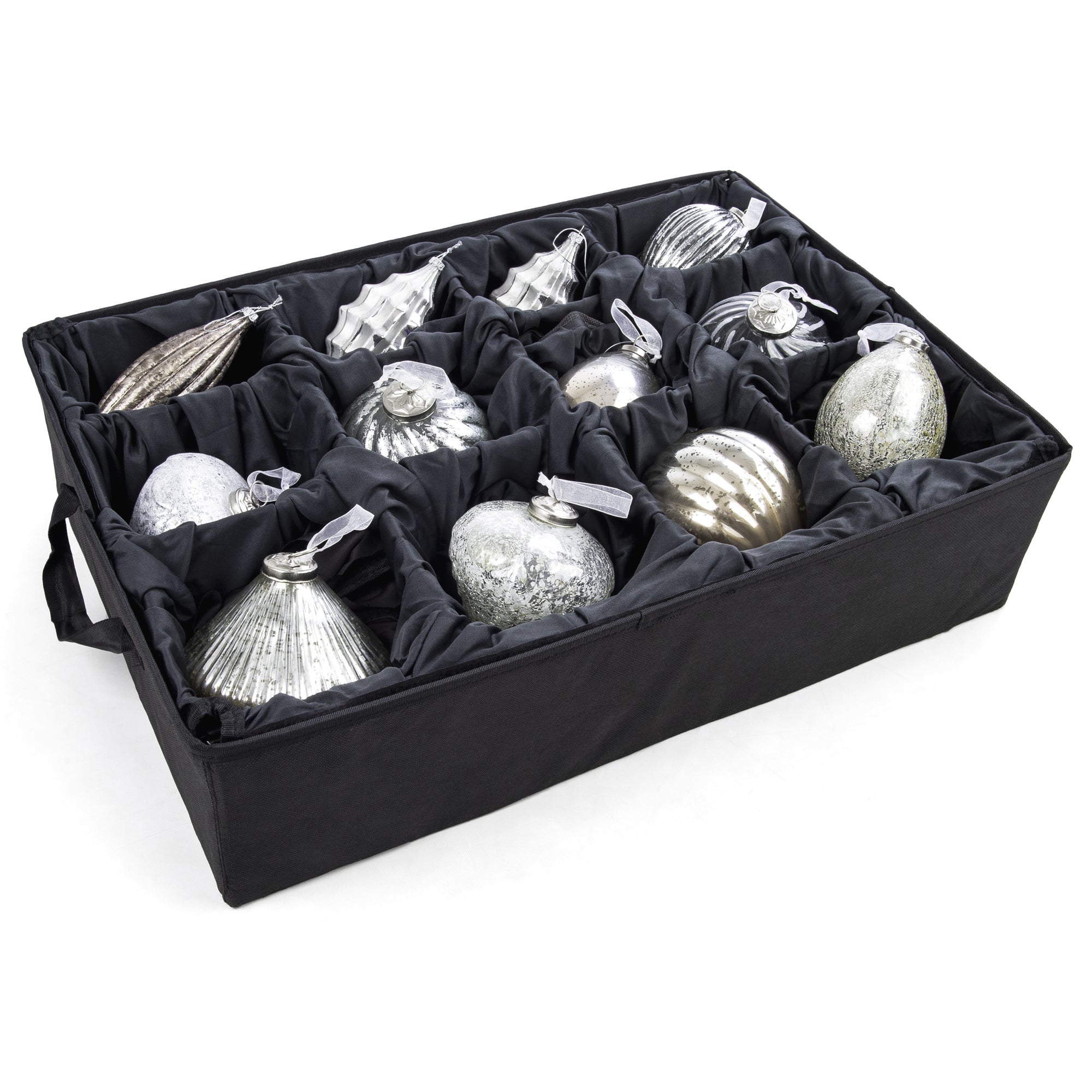 Adjustable Ornament Storage Box with Trays – Holds 48 Ornaments - Christmas World