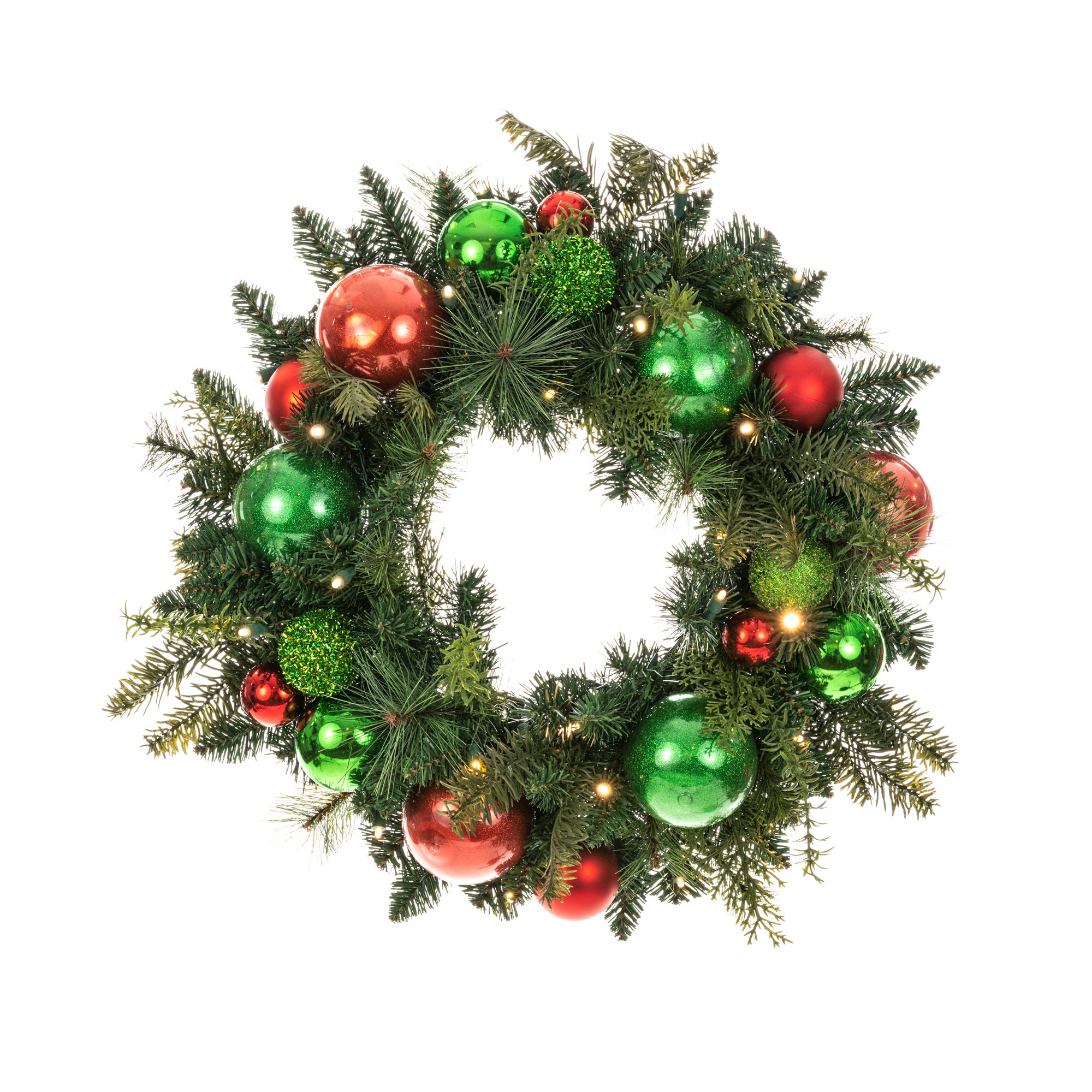 Christmas Cheer Red & Green Wreath - Christmas World