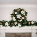 White Gold Magnolia Lighted Christmas Wreath Thumbnail | Christmas World