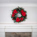 Christmas Poinsettia Lighted Christmas Wreath Thumbnail | Christmas World