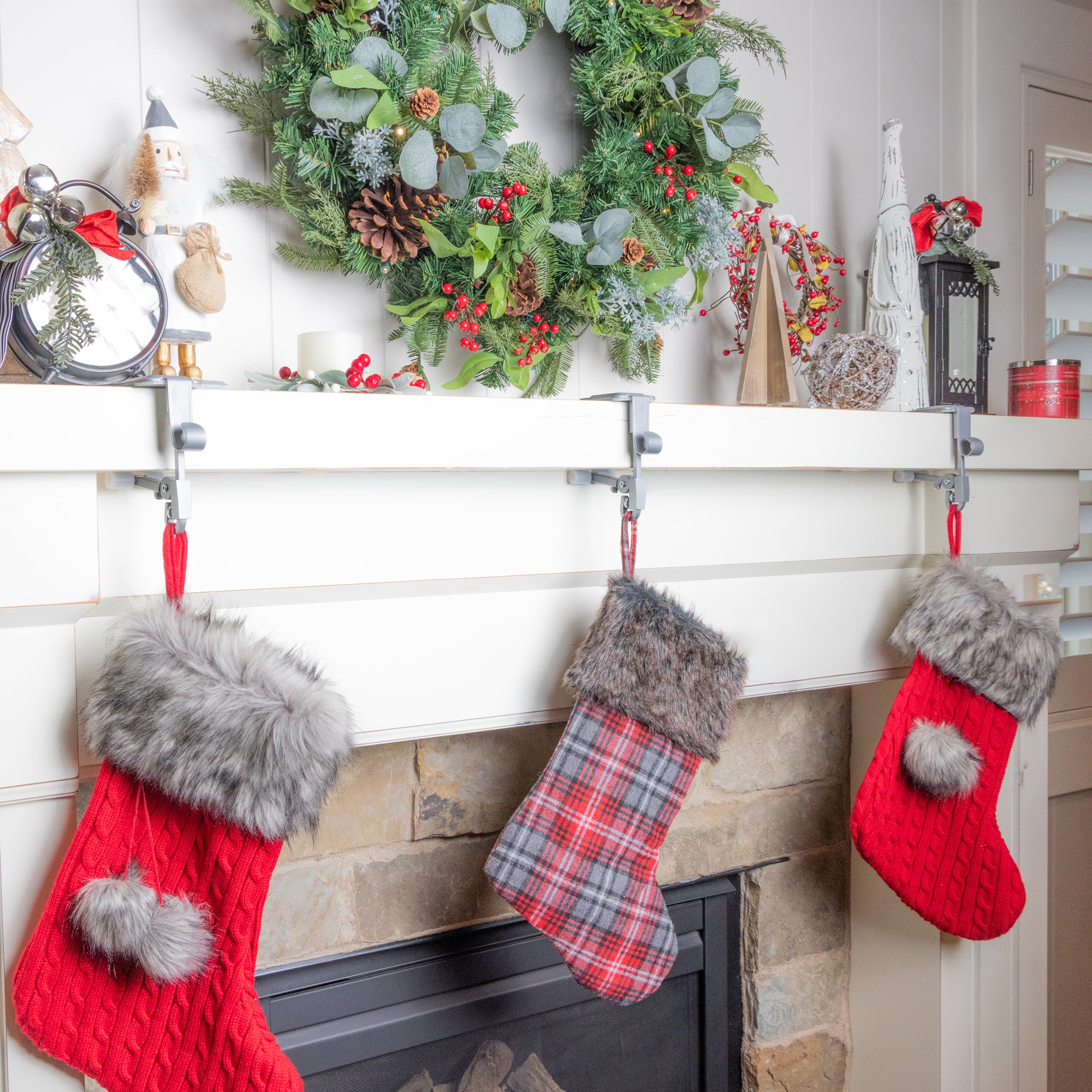Christmas Stocking Holder & Garland Hook - Christmas World