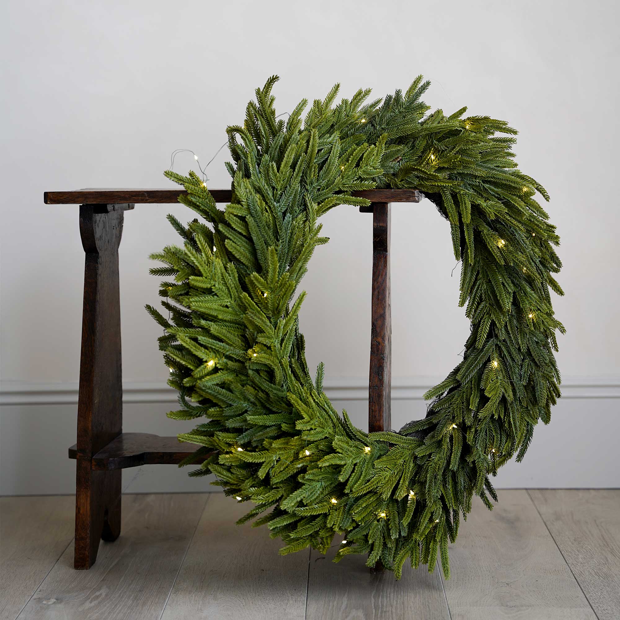 Norfolk Pre - Lit LED Wreath - Christmas World