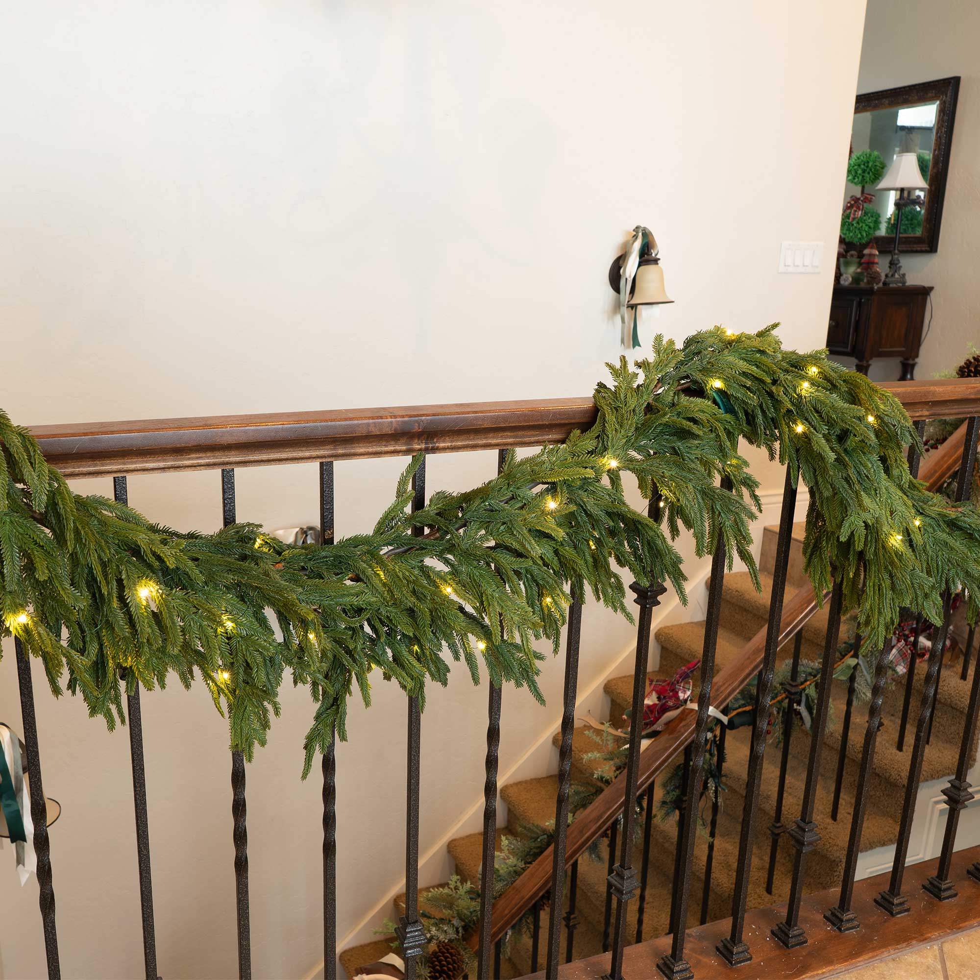 Norfolk Pre - Lit LED Garland - Christmas World