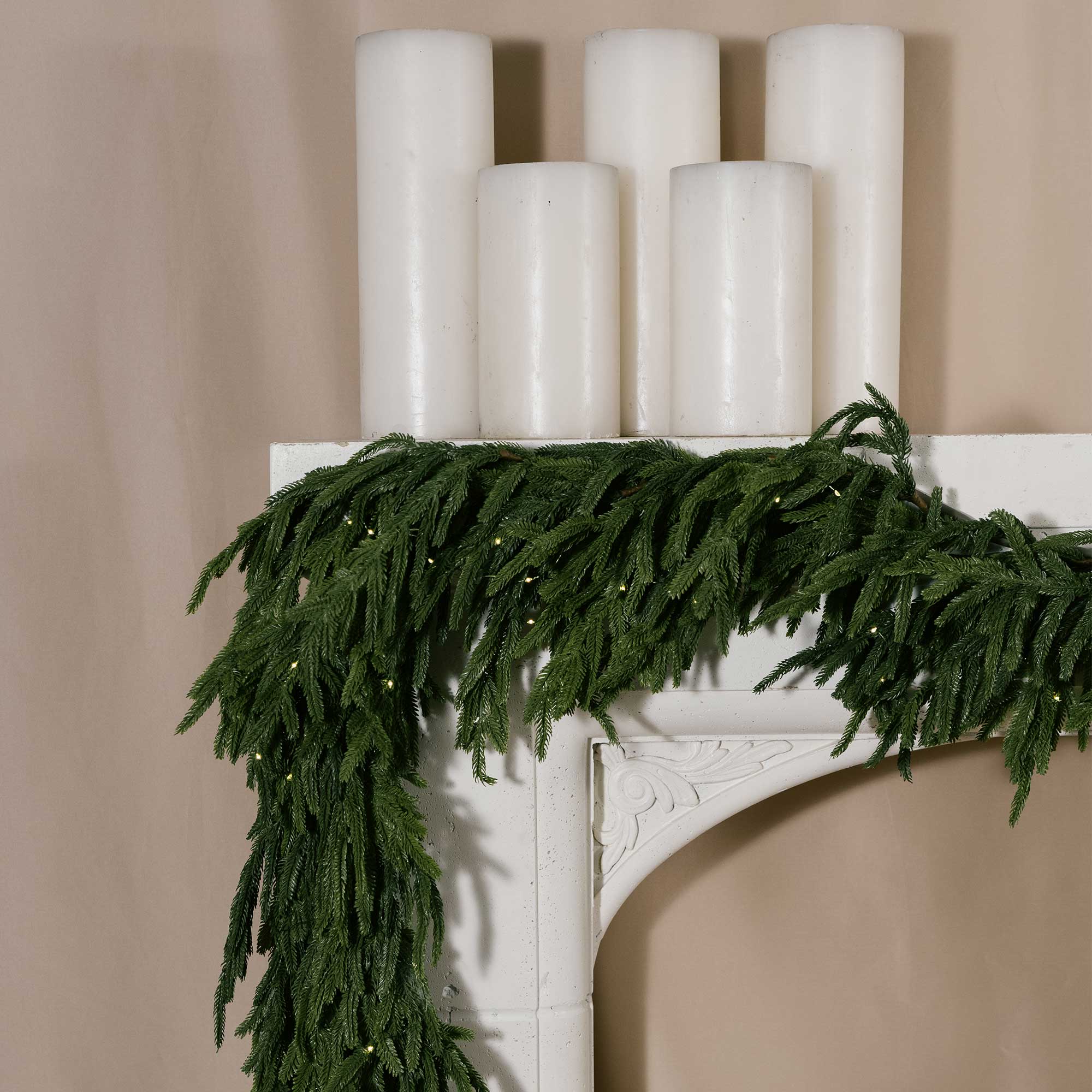 Norfolk Pre - Lit LED Garland - Christmas World