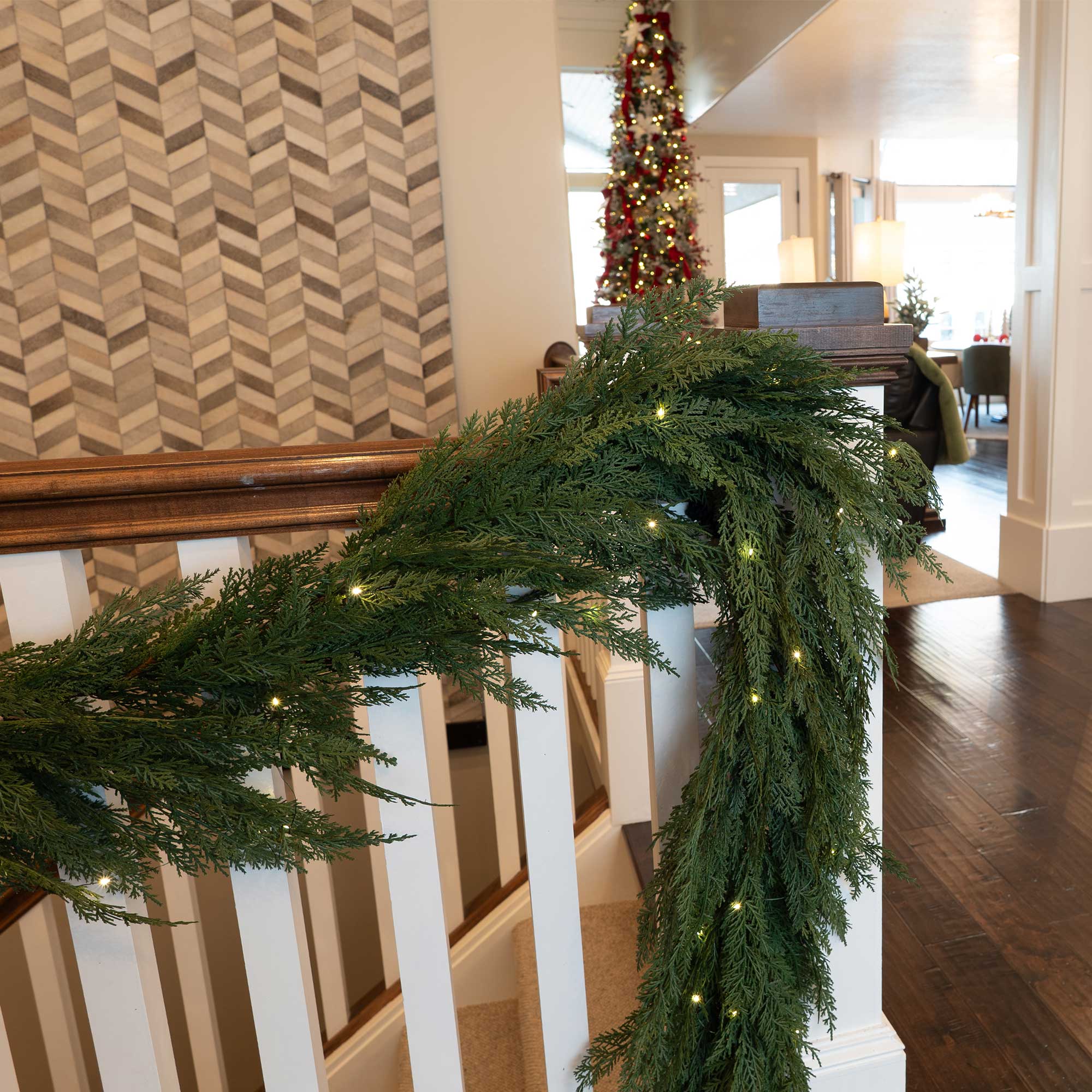 Cypress Pre - Lit LED Garland - Christmas World