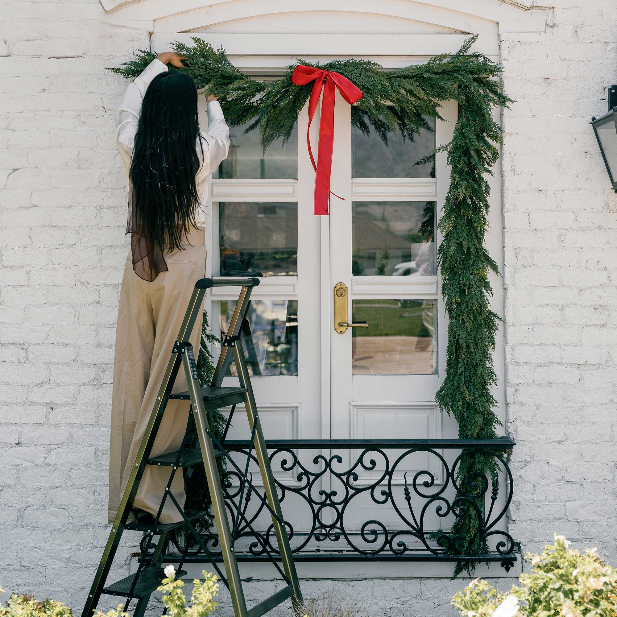 Cypress Pre - Lit LED Garland - Christmas World