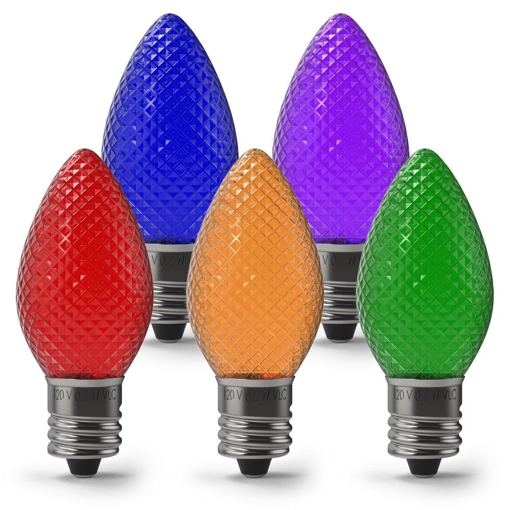 Christmas Faceted LED Bulbs (Box of 25) - Christmas World