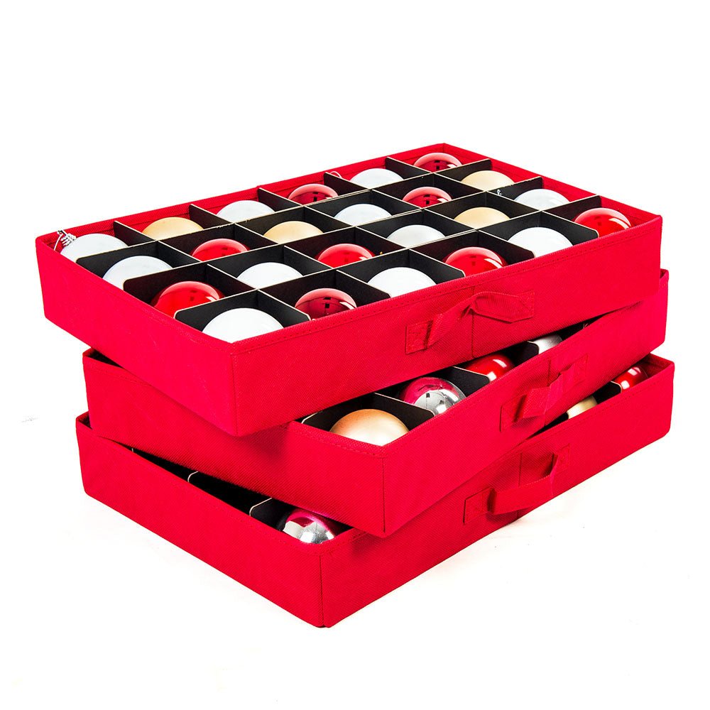 Ornament Storage Box with 3 Trays - Christmas World