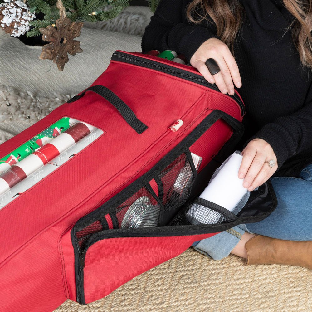 Rolling Wrapping Paper Storage Bag - Christmas World