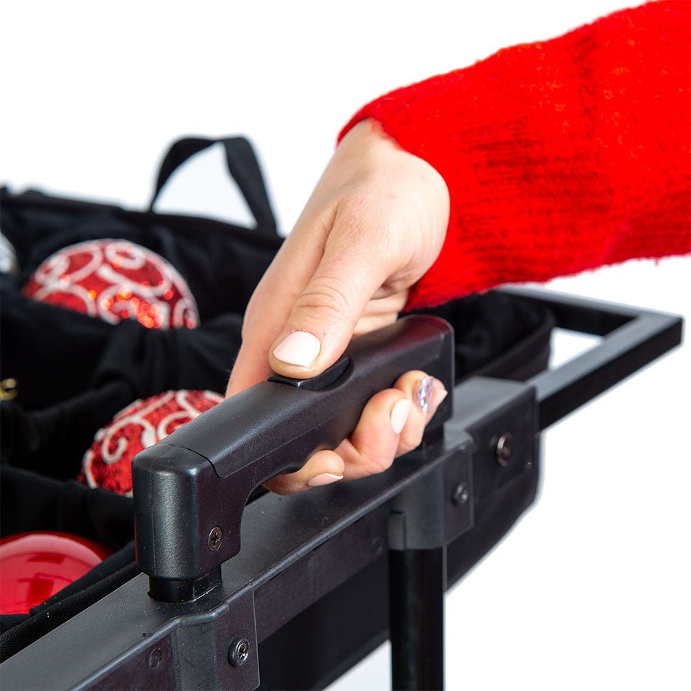 Rolling Telescoping Ornament Storage [Adjustable] - (Holds 120+ Ornaments) - Christmas World