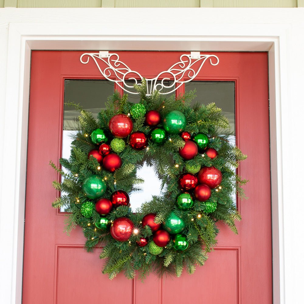 Christmas Cheer Red & Green Wreath - Christmas World