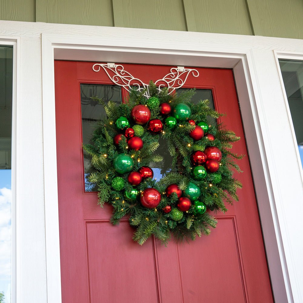 Christmas Cheer Red & Green Wreath - Christmas World