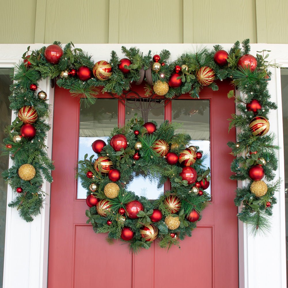 Christmas Classic Red & Gold Garland - 9 Foot - Christmas World