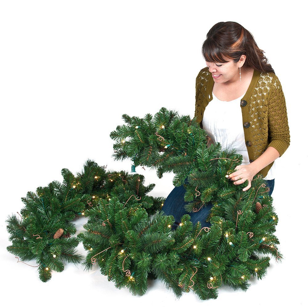 Black Forest LED Garland - 9 Foot - Christmas World