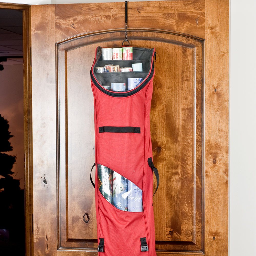 Hanging Wrapping Paper Storage Bag - Christmas World