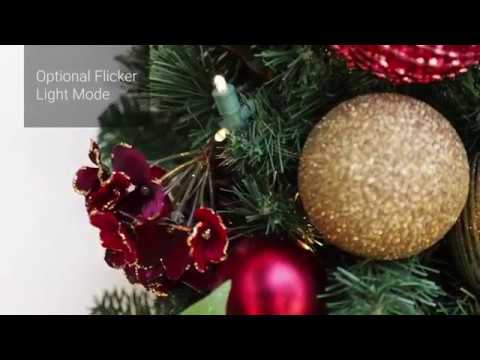 Red and White christmas wreath hanging video-2