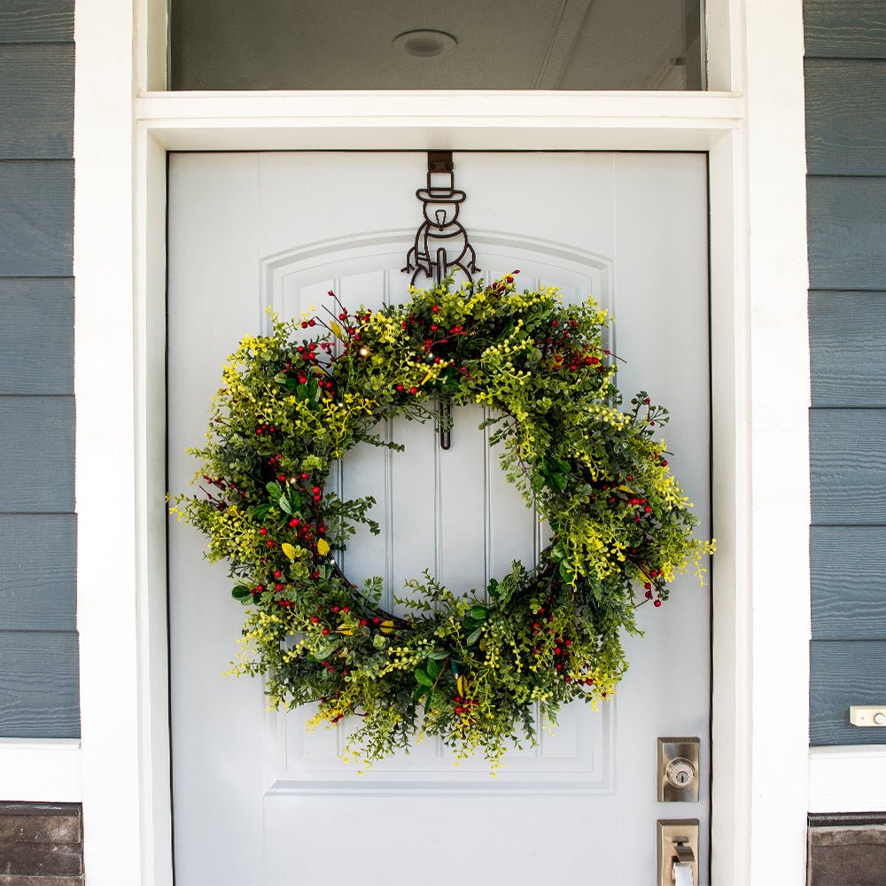 Snowman Wreath Hanger - Christmas World